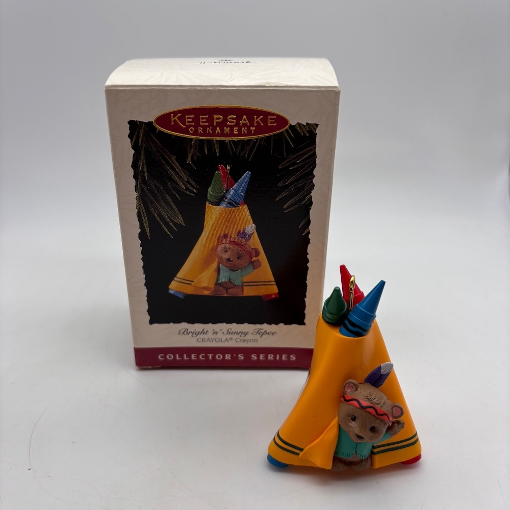 Hallmark Keepsake Crayola Crayons Bright 'n Sunny Tepee Christmas Ornament